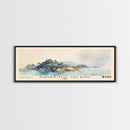 Navarino Island, Chile Watercolor Print, Vacation Gift, Chile Wall Art, Beach Painting, Beach Decor, Large Wall Art, Wood Frame Art
