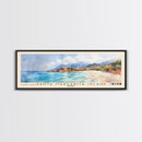 Santa Margarita Island, France Watercolor Print, Vacation Gift, France Wall Art, Beach Painting, Beach Decor, Large Wall Art, Wood Frame Art