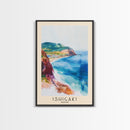 Ishigaki, Japan Watercolor Print, Vacation Gift, Japan Wall Art, Beach Painting, Beach Decor, Large Wall Art, Wood Frame Art