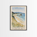 Kaiteriteri Beach, Nelson, New Zealand Watercolor Print, Vacation Gift, Nelson, New Zealand Wall Art, Beach Painting, Beach Decor, Large Wall Art, Wood Frame Art