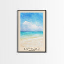 Lily Beach, Maldives Watercolor Beach Print, Vacation Gift, Maldives Wall Art, Beach Painting, Beach Decor, Beach Painting