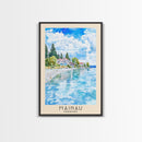Mainau, Germany Watercolor Beach Print, Vacation Gift, Germany Wall Art, Beach Painting, Beach Decor, Beach Painting