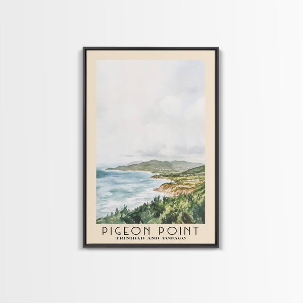Pigeon Point, Trinidad and Tobago Watercolor Beach Print, Vacation Gift, Trinidad and Tobago Wall Art, Beach Painting, Beach Decor, Beach Painting, photo 2 of 7