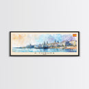 A Coruńa Spain Travel Art, City Art, Framed Canvas Print or Metal Wall Art, Europe Travel Poster, Panoramic Wall Art, Extra Wide Wall Art