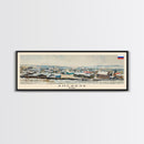 Angarsk Russia Panoramic Travel Poster, Framed Canvas Print or Metal Wall Art, Travel Art, Home Decor, Panoramic Painting, Midcentury Art