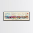 Arkhangelsk Russia Panoramic Travel Poster, Framed Canvas Print or Metal Wall Art, Travel Art, Home Decor, Panoramic Painting, Midcentury Art