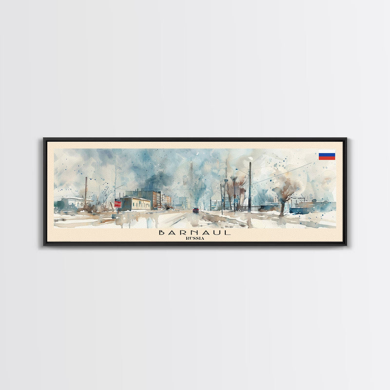 Barnaul Russia Wall Art, Panoramic Travel Poster, Panoramic Framed Canvas Print, City Wall Art, Wall Hanging Home Decor, Travel Art