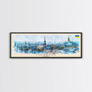 Cherkasy Ukraine Travel Art, City Art, Framed Canvas Print or Metal Wall Art, Europe Travel Poster, Panoramic Wall Art, Extra Wide Wall Art