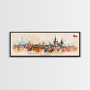 Hradec Czech Republic Travel Art, City Art, Framed Canvas Print or Metal Wall Art, Europe Travel Poster, Panoramic Wall Art, Extra Wide Wall Art