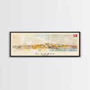 Klaipda Lithuania Wall Art, Panoramic Travel Poster, Panoramic Framed Canvas Print, City Wall Art, Wall Hanging Home Decor, Travel Art