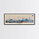 Konya Turkey Panoramic Travel Poster, Framed Canvas Print or Metal Wall Art, Travel Art, Home Decor, Panoramic Painting, Midcentury Art