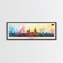 Leipzig Germany Travel Art, City Art, Framed Canvas Print or Metal Wall Art, Europe Travel Poster, Panoramic Wall Art, Extra Wide Wall Art