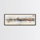 Nantes France Travel Print Wall Art, Panoramic City Art, Travel Art, Wall Decor, Vacation Gift, Framed Canvas Print Or Metal Art