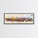 Nizhnevartovsk Russia Travel Art, City Art, Framed Canvas Print or Metal Wall Art, Europe Travel Poster, Panoramic Wall Art, Extra Wide Wall Art