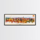 Oviedo Spain Travel Art, City Art, Framed Canvas Print or Metal Wall Art, Europe Travel Poster, Panoramic Wall Art, Extra Wide Wall Art