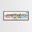 Stockholm Sweden Travel Art, City Art, Framed Canvas Print or Metal Wall Art, Europe Travel Poster, Panoramic Wall Art, Extra Wide Wall Art