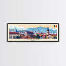 Craiova Romania Travel Print Wall Art, Panoramic City Art, Travel Art, Wall Decor, Vacation Gift, Framed Canvas Print Or Metal Art