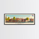 Enschede Netherlands Wall Art, Panoramic Travel Poster, Panoramic Framed Canvas Print, City Wall Art, Wall Hanging Home Decor, Travel Art