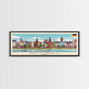 Halle Saale Germany Wall Art, Panoramic Travel Poster, Panoramic Framed Canvas Print, City Wall Art, Wall Hanging Home Decor, Travel Art