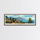 Kalamaria Greece Wall Art, Panoramic Travel Poster, Panoramic Framed Canvas Print, City Wall Art, Wall Hanging Home Decor, Travel Art