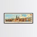 Logrońo Spain Travel Art, City Art, Framed Canvas Print or Metal Wall Art, Europe Travel Poster, Panoramic Wall Art, Extra Wide Wall Art