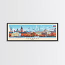 Saransk Russia Panoramic Travel Poster, Framed Canvas Print or Metal Wall Art, Travel Art, Home Decor, Panoramic Painting, Midcentury Art