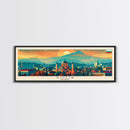 Sofia Bulgaria  Wall Art, Panoramic Travel Poster, Panoramic Framed Canvas Print, City Wall Art, Wall Hanging Home Decor, Travel Art