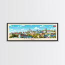 Stavropol Russia Panoramic Travel Poster, Framed Canvas Print or Metal Wall Art, Travel Art, Home Decor, Panoramic Painting, Midcentury Art