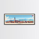 Trnava Slovakia Wall Art, Panoramic Travel Poster, Panoramic Framed Canvas Print, City Wall Art, Wall Hanging Home Decor, Travel Art