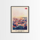 Klaipeda Lithuania Port City View, Framed Canvas Print, Travel Poster, Wall Art, Bedroom Decoration, Coastal Urban Scene, Nautical Artwork