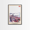 Las Palmas de Gran Canaria Spain Travel Poster Framed Canvas Print, Coastal Cityscape, Wall Art, Tropical Home Decor, Travel Print, Artistic Gift