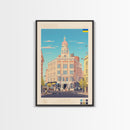 Mariupol Ukraine Travel Poster Framed Canvas Print, Midcentury Modern Art, Pop Art Wall Decor, Home Decor, Vacation Gift, Office Art