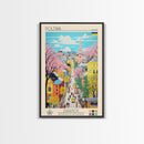 Poltava Ukraine Travel Poster Framed Canvas Print, Midcentury Modern Art, Pop Art Wall Decor, Scenic Living Room Art, Bedroom Gift
