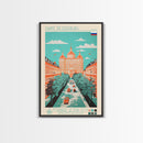 Saint Petersburg Russia Travel Poster Framed Canvas Print, Midcentury Modern Art, Pop Art Wall Decor, Home Decor, Office Decoration