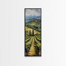 Italian Olive Fields, Framed Canvas print, Living Room Decor, Bedroom Decor, Beautiful Wall Art Painting, Wall hanging, Ready To Hang Art