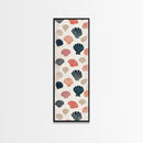 Patterned Sea Shells in Various Colors on a Light Background Ukiyo-e Art Japanese Framed Canvas Print Skinny Tall Art