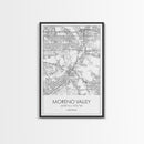 Moreno Valley Street Map, California Map, City Map Art, Modern Art, Wall Art, Canvas Print, Wall Art For Bedroom, Couple Gift, Travel Print