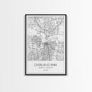 Overland Park Street Map, Kansas Map, City Map Art, Modern Art, Wall Art, Canvas Print, Gift For Her, Bedroom Wall Art, Travel Wall Décor