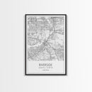 Riverside Street Map, California Map, City Map Art, Minimalist Art, Wall Art, Canvas Print, Office Wall Décor, Gifts For Dad, Travel Print