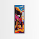 Vibrant Wagon Scene Canvas Print Southwest Wall Art Rustic Decor Living Room Art Western Landscape Painting Extra Wide Art