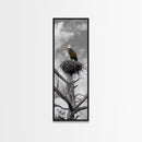 Majestic Eagle Wall Art Framed Canvas Print | Rustic Decor | Wildlife Nature Painting | Above Couch Art | Moody Art | Gift Idea