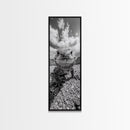 Lizard Close-Up, Framed Canvas Print, wildlife photography, rustic wall art, southwest wall art, desert animal art, black and white home decor