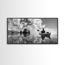 Kayak, Coastal Landscape Art, Nautical Painting, Extra Wide Art, Adventure Art, Seascape Painting, Panoramic Art, Canvas Print