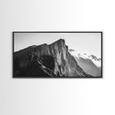Dramatic Mountain Ridge, smoky mountain art, landscape painting, moody art, wabi sabi art, vertical wall art, minimalist art, canvas print