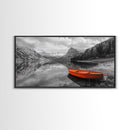 Serene Mountain Lake Canvas Print Rustic Wall Art Landscape Painting Above Sofa Art Bedroom Art Above Bed Wall Art Nautical Decor