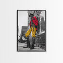 Urban fashion, chicano art, graffiti wall art, framed canvas print, moody cityscape, street style, afrocentric wall art, edgy decor