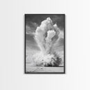 Explosion art, science art, moody art, dark romance painting, wabi sabi art, unique wall art, rustic decor, canvas print, above sofa art