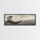 Driftwood Sculpture, Wabi Sabi Art, Canvas Print, Coastal Decor, Rustic Wall Art, Nature Photography, Extra Wide Art, Living Room Art