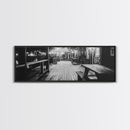 Old Wooden Dock, Moody Art, Canvas Print, Coastal Decor, Rustic Wall Art, Wabi Sabi Art, Extra Wide Art, Nautical Wall Art