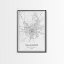 Tallahassee Street Map, Florida Map, City Map Print, Modern Wall Art, Wall Art, Canvas Print, Wall Art Canvas, Gift For Women, Travel Print